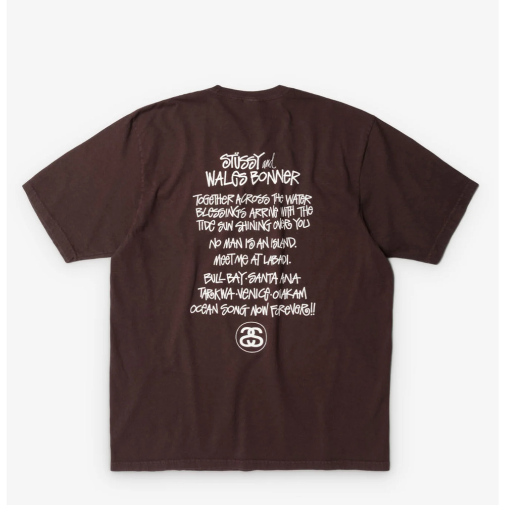 Stüssy Wales Bonner Ocean Song T-Shirt Brown